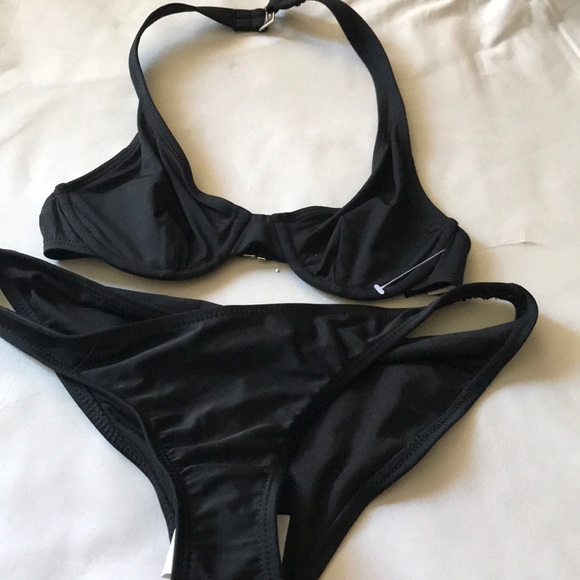 NWT La Blanca Classic Black Bikini Set SZ 4/Small - Picture 2 of 6